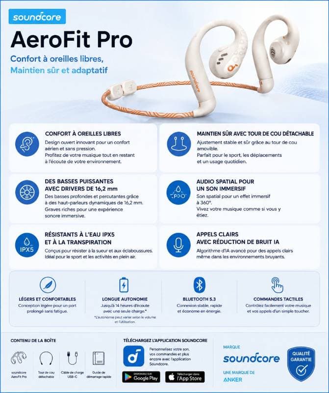 Anker Bluetooth AeroFit-Pro A3388P21