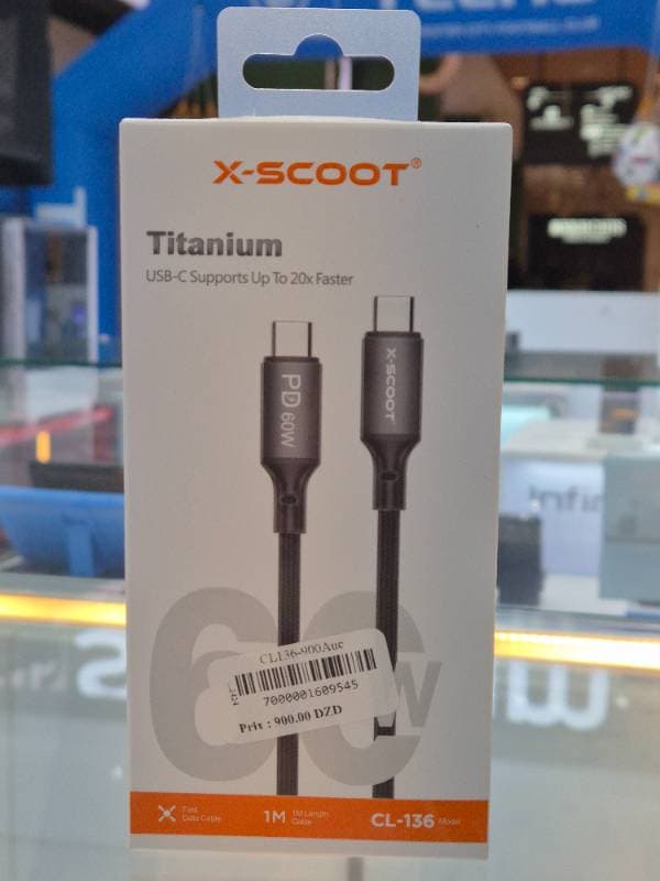 Xscoot Cable 60W Type C To Type C CL136