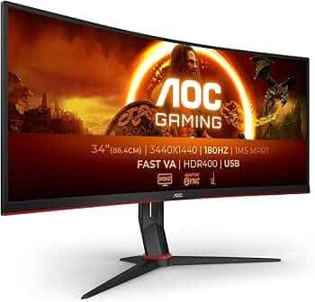 AOC Moniteur 34" 180HZ WQHD FAST 2K Black