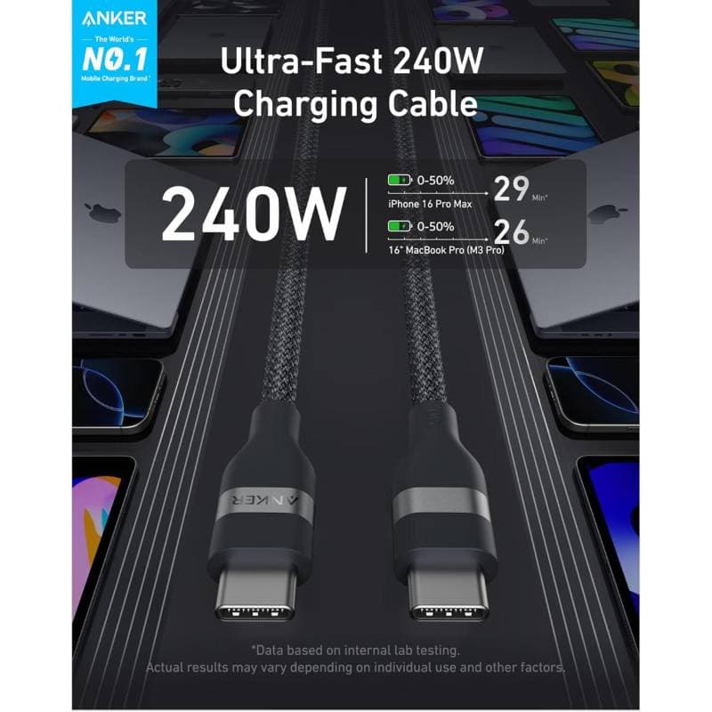 Anker Cable 240W Type C To Type C A82E2611